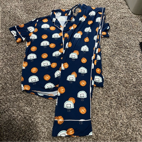 Women’s XL Posh Peanut Basketball Print Pajamas - Navy Blue - Picture 1 of 9